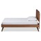 Baxton Studio Leola Mid-Century Modern Transitional Walnut Brown Finished Wood Twin Size Platform Bed 187-11163-11159-Zoro - alternate 7